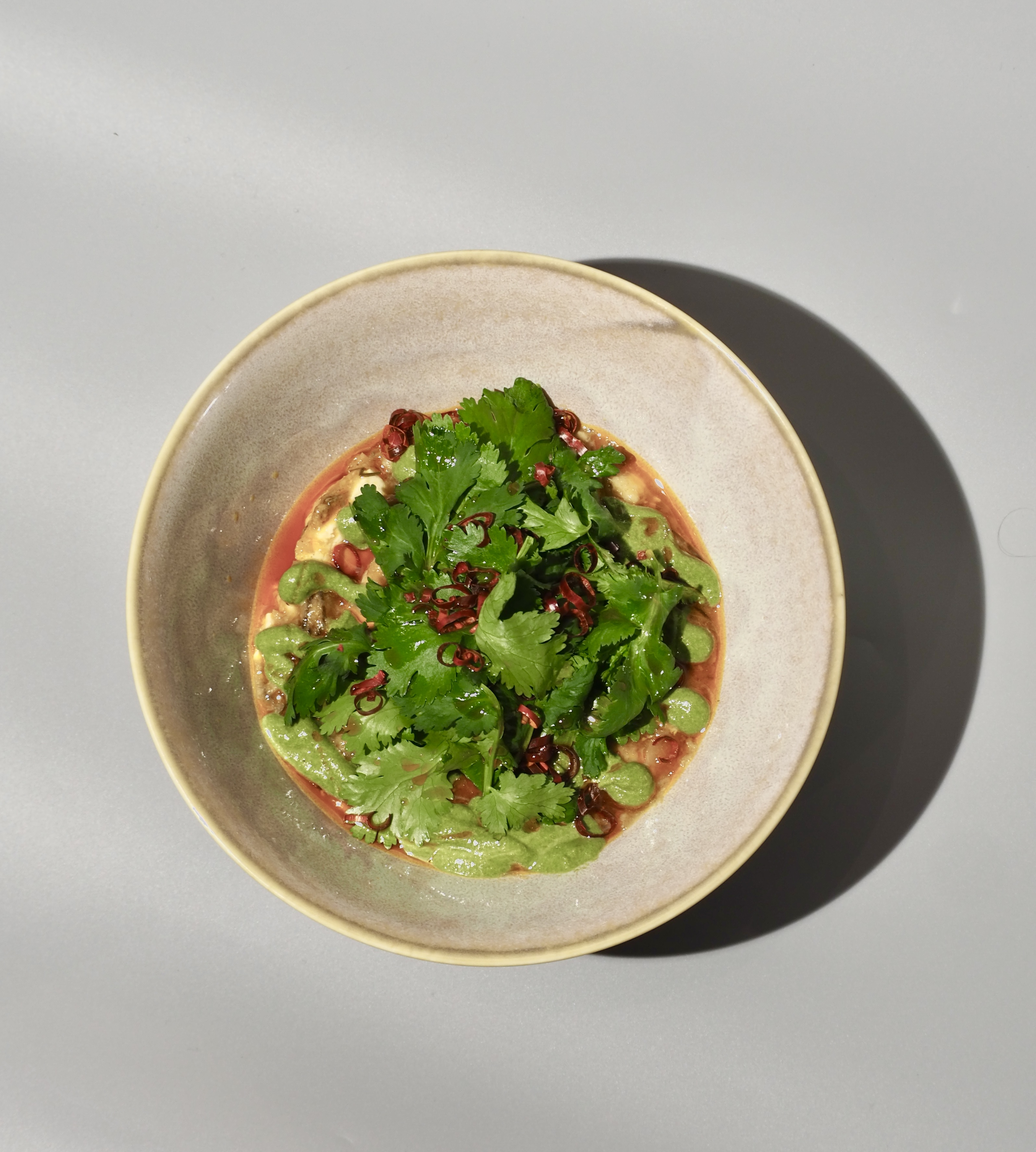 緑パクチー麻婆定食